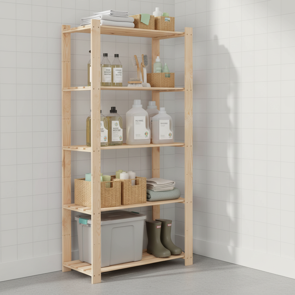 Opbergrek in bijkeuken