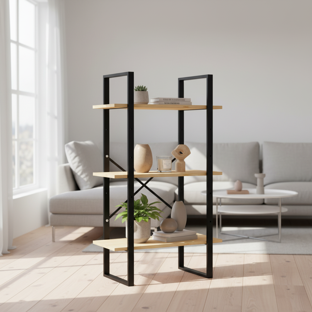 Opbergrek licht hout 105cm woonkamer