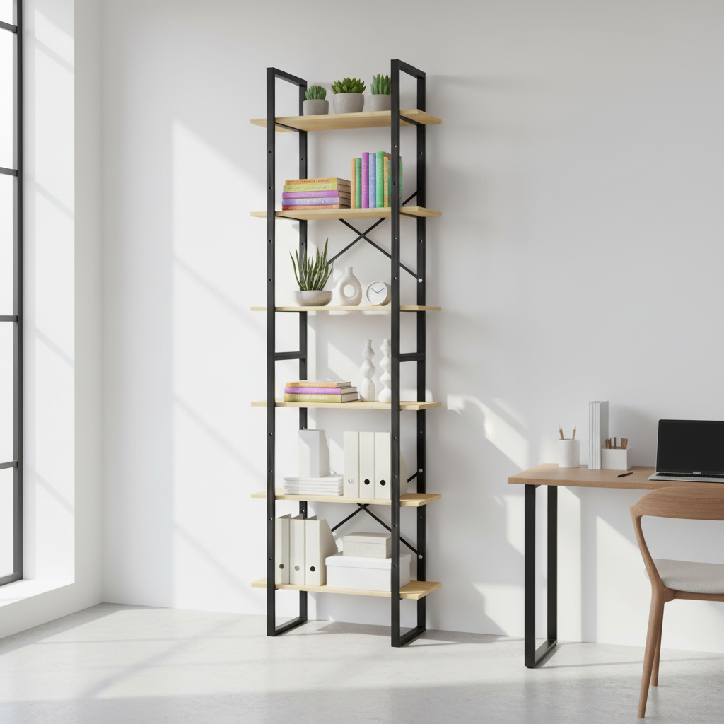 Opbergrek licht hout 210cm kantoor