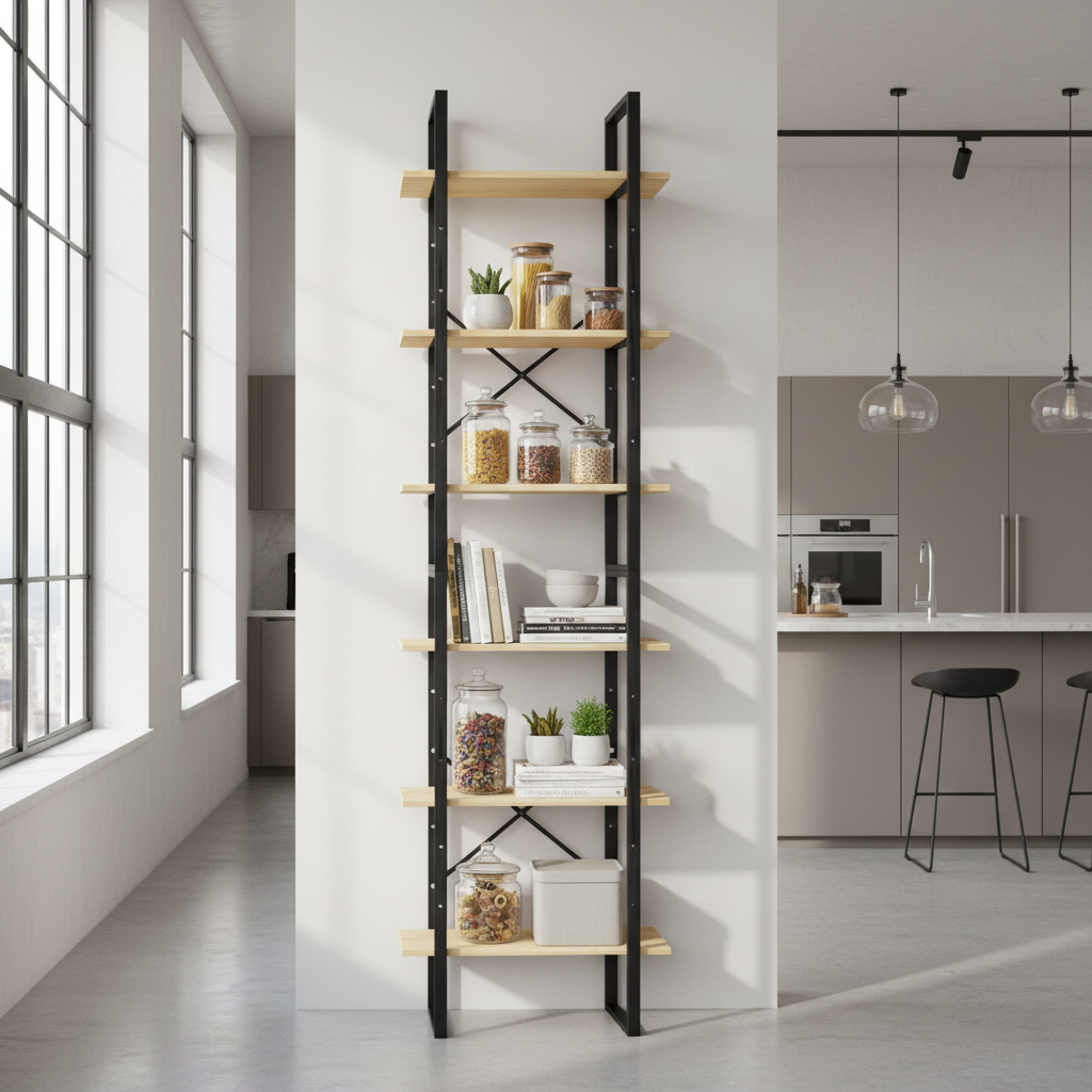 Opbergrek licht hout 210cm keuken