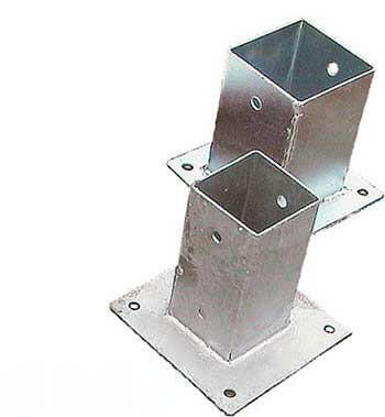 Support de poteau galvanisé 7,1 x 7,1 x 13 cm