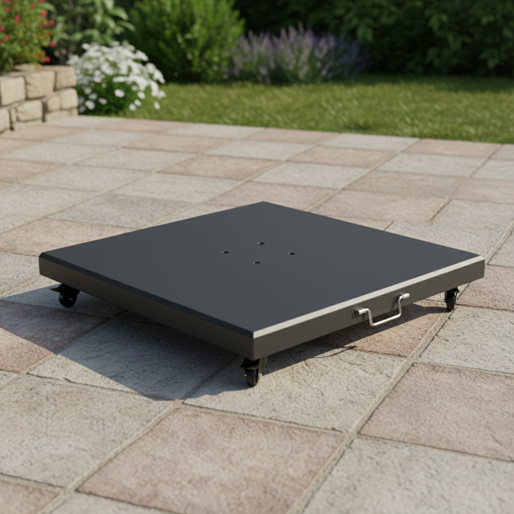 Parasolvoet op terras