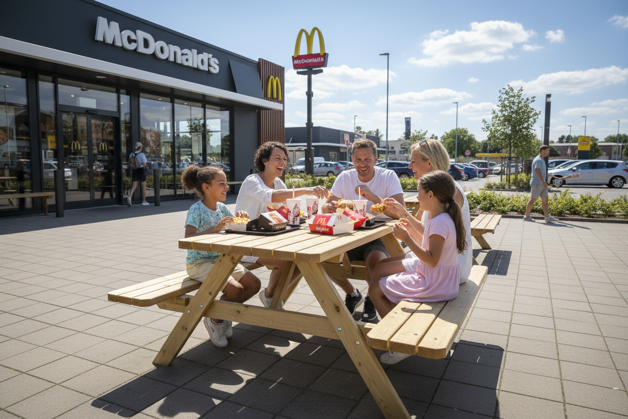 Picknicktafel KING bij McDonald's