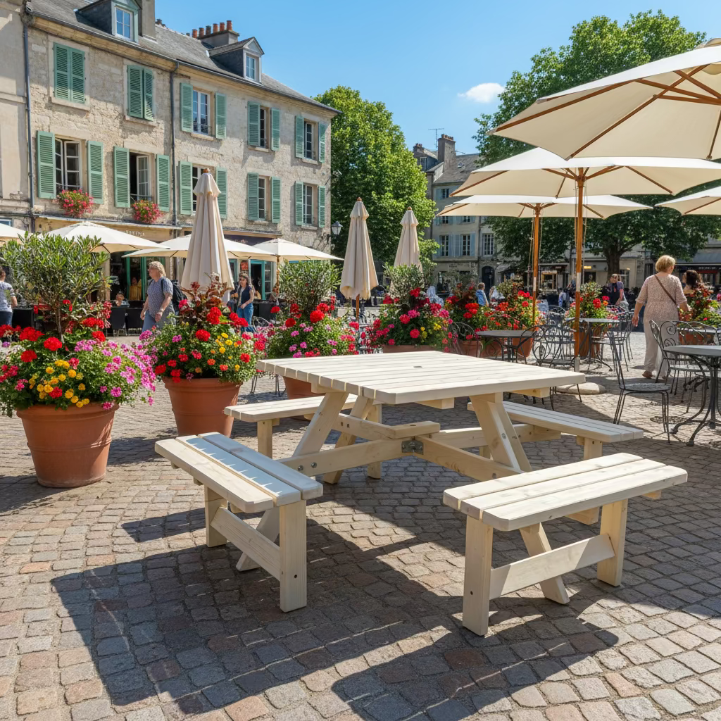 picknicktafel vierkant - natuur