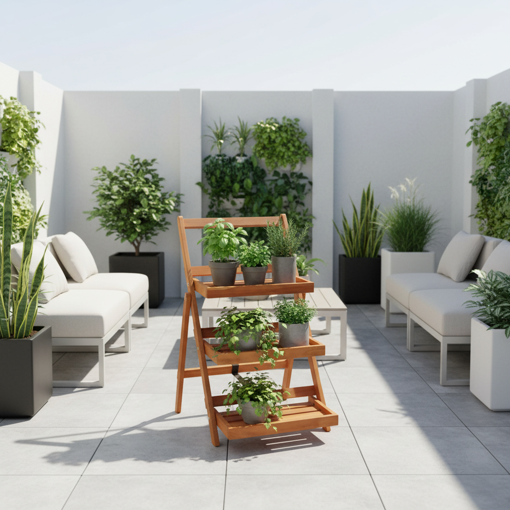 Plantenstandaard moderne stadstuin