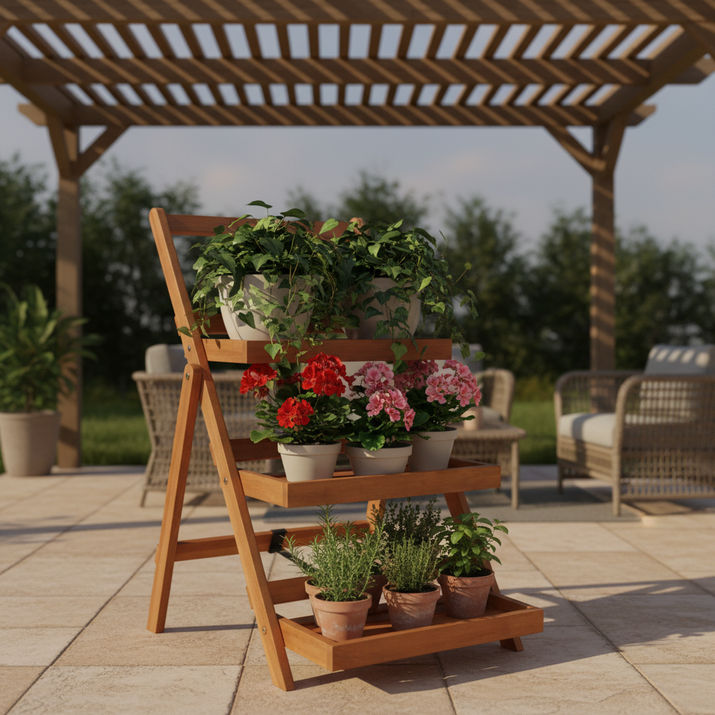 Plantenstandaard patio detail