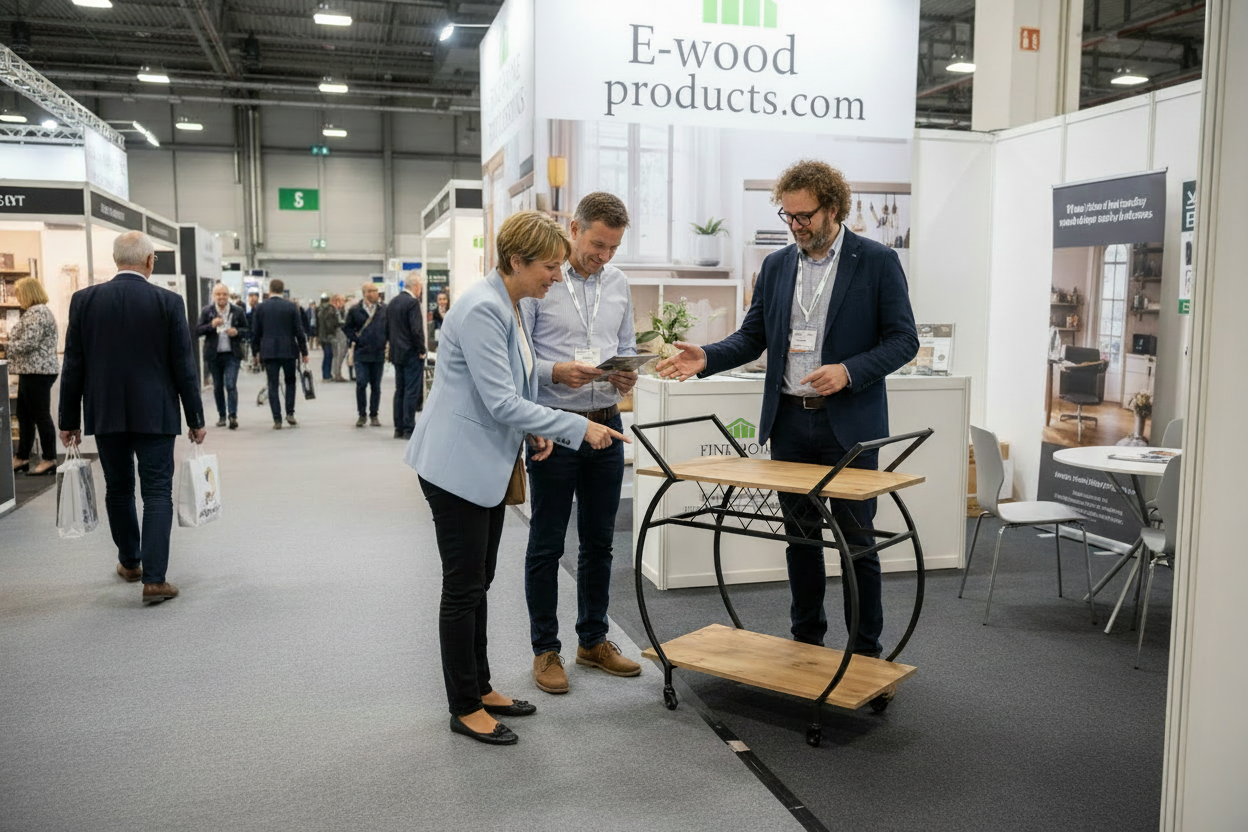 Presentatie op beurs