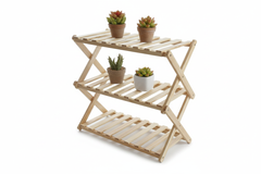 Klappbares Holzregal – 3 Ebenen (31 x 21 x 47,2 cm)