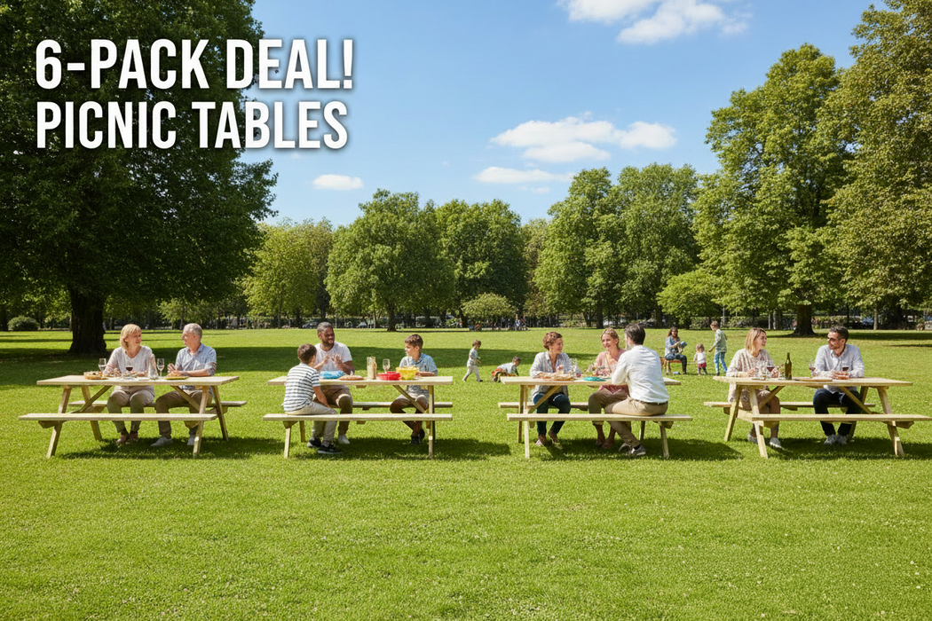 Promotionele afbeelding 6-PACK picknicktafels
