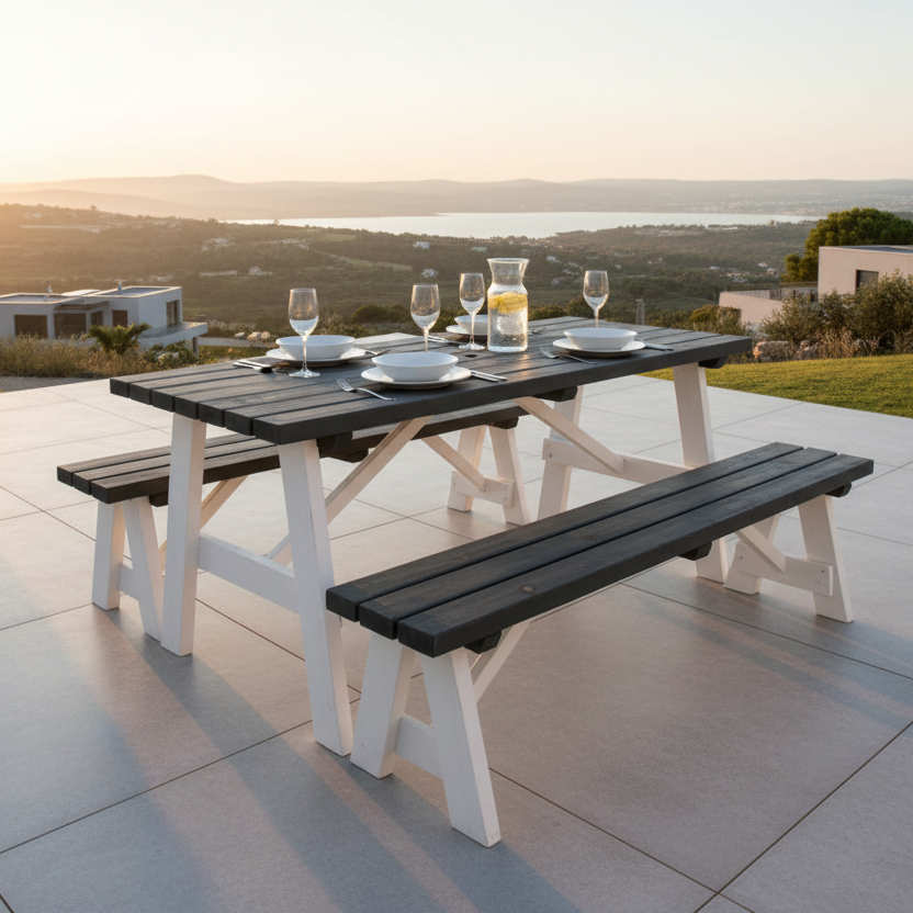 Rodeo tuintafelset met uitzicht