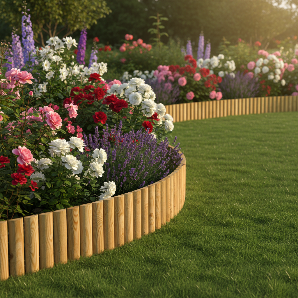 Rolborder bloemenperk