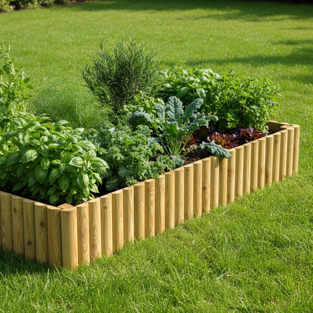 Rolborder moestuin
