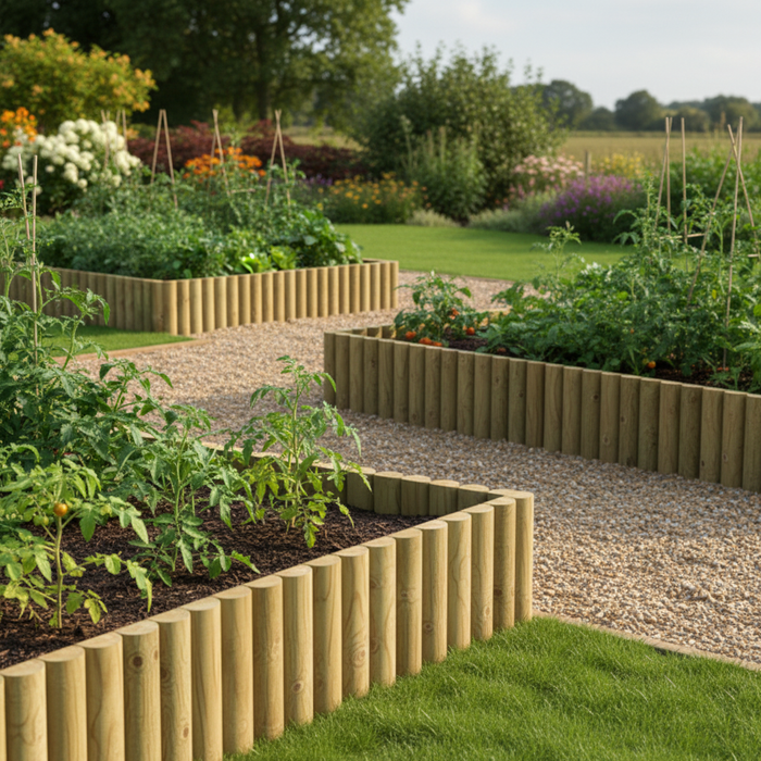 Houten tuinborders