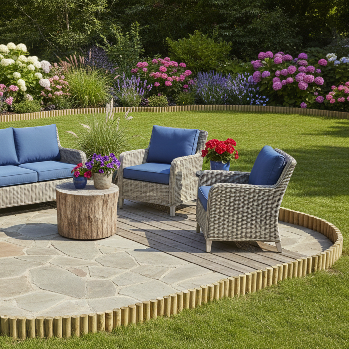 Rolborders langs terras