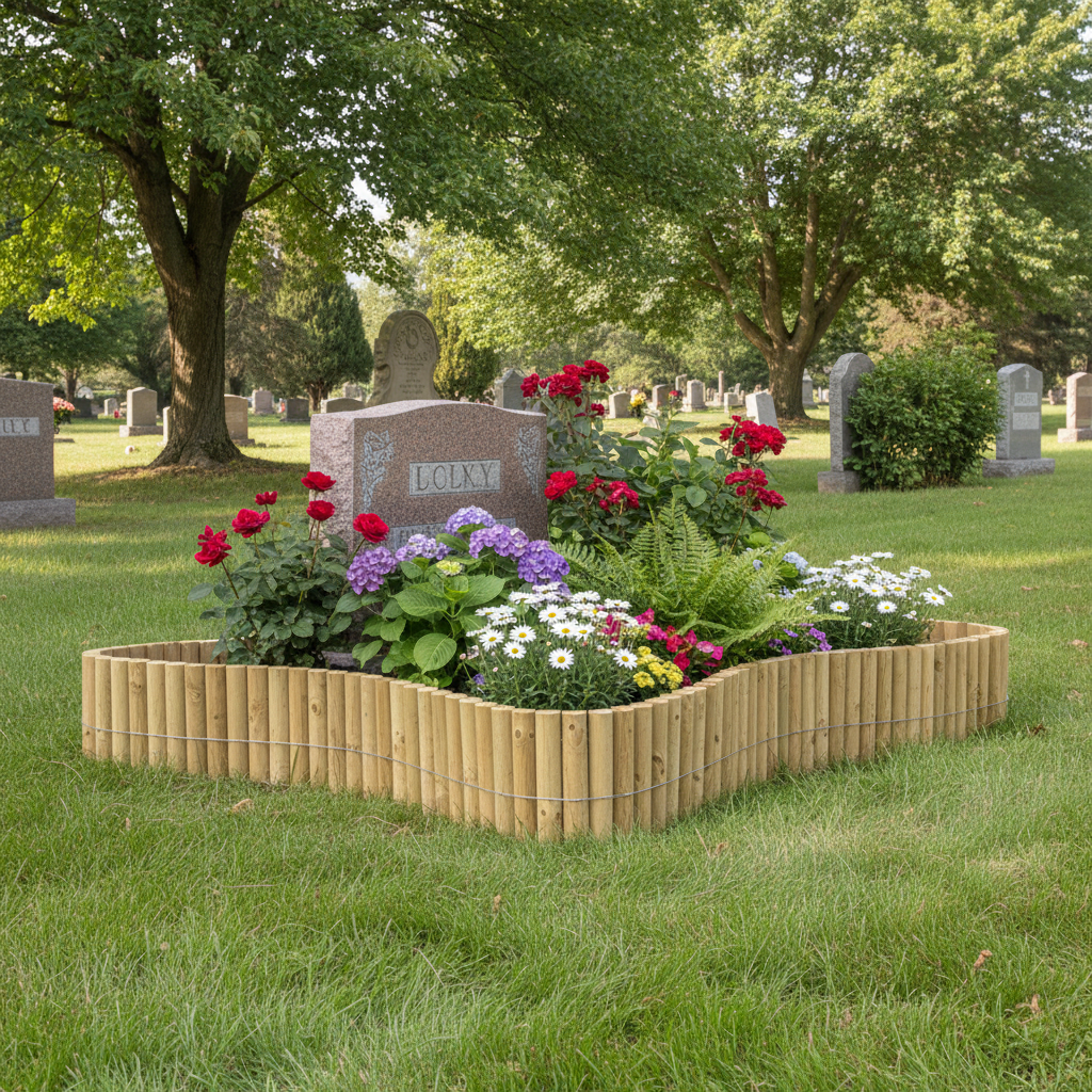 Rolborders op begraafplaats