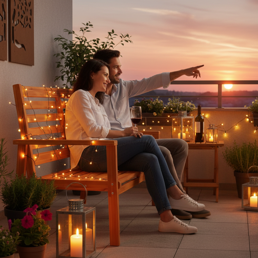 Romantic Evening Balcony