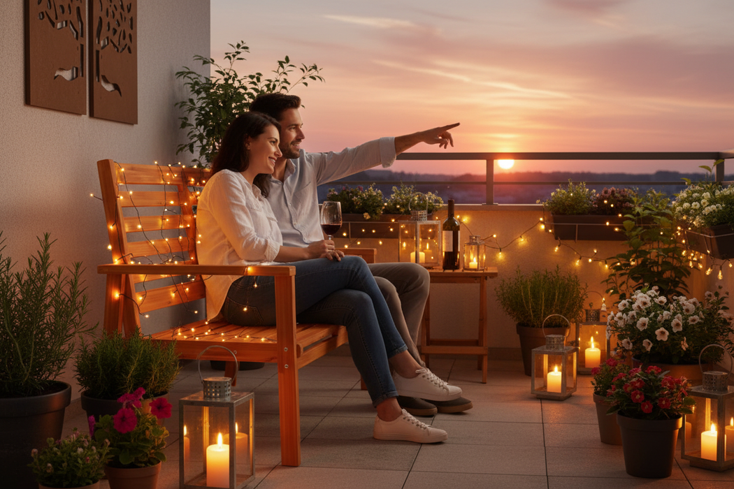 Romantic Evening Balcony