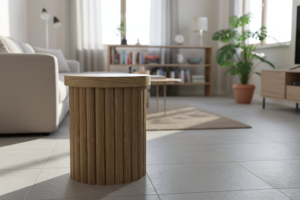 Table d'appoint ronde Ø40 × 48 cm