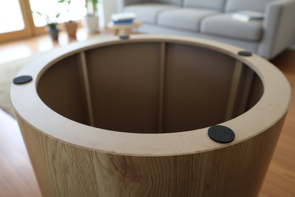 Ronde houten salontafel set van 2