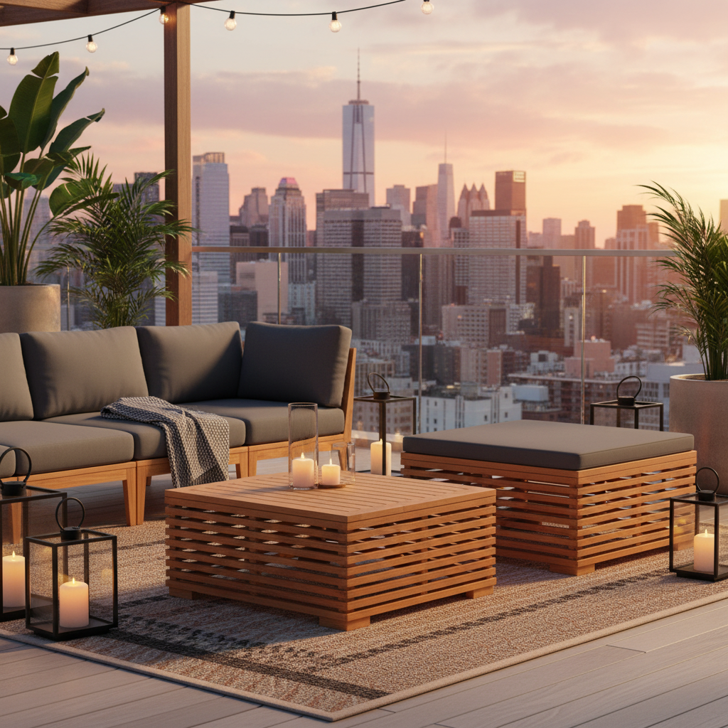 Rooftop terras setting