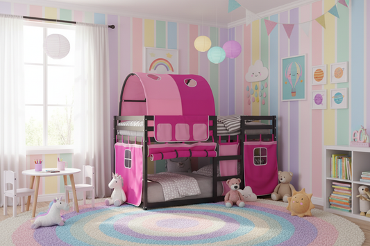 Roze Kinderbed Kevin in speelse kamer