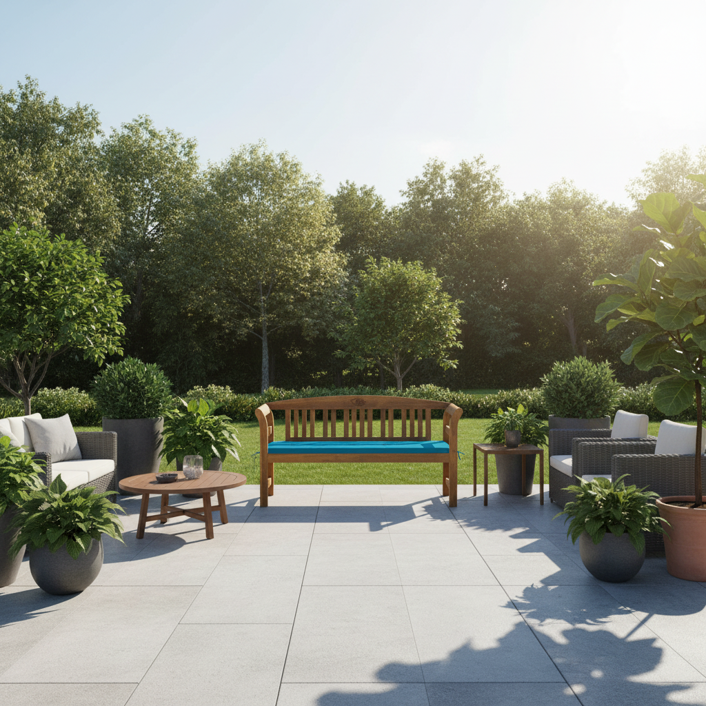 Ruim terras zonder mensen