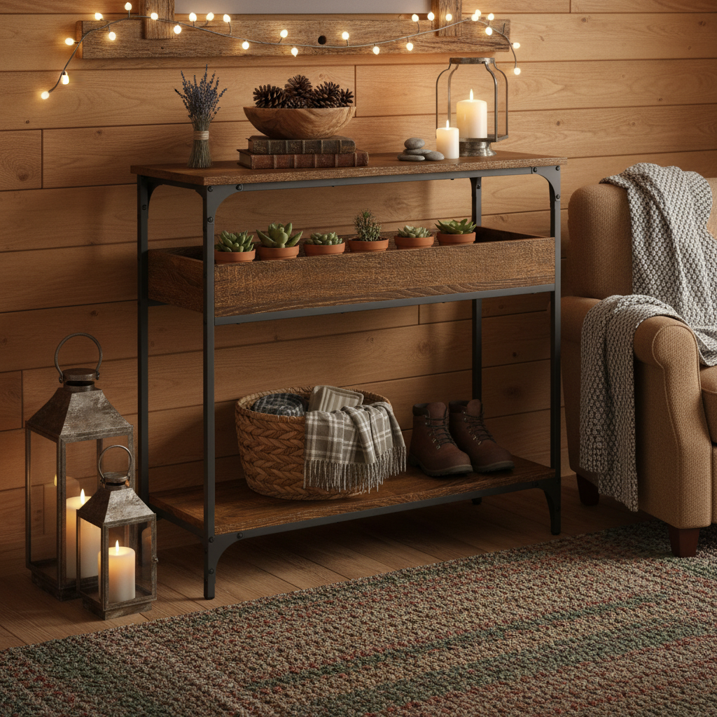 Rustic cabin interior