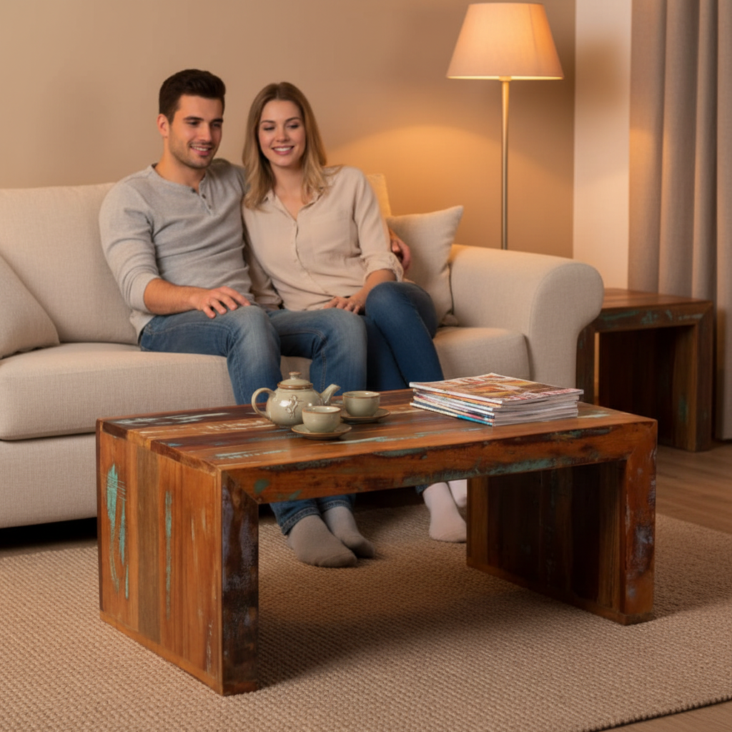 Salontafel in gezinswoonkamer