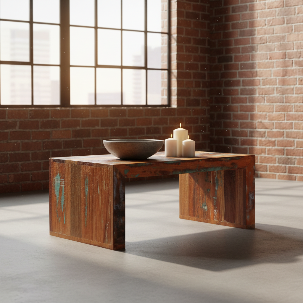 Salontafel in industriële loft