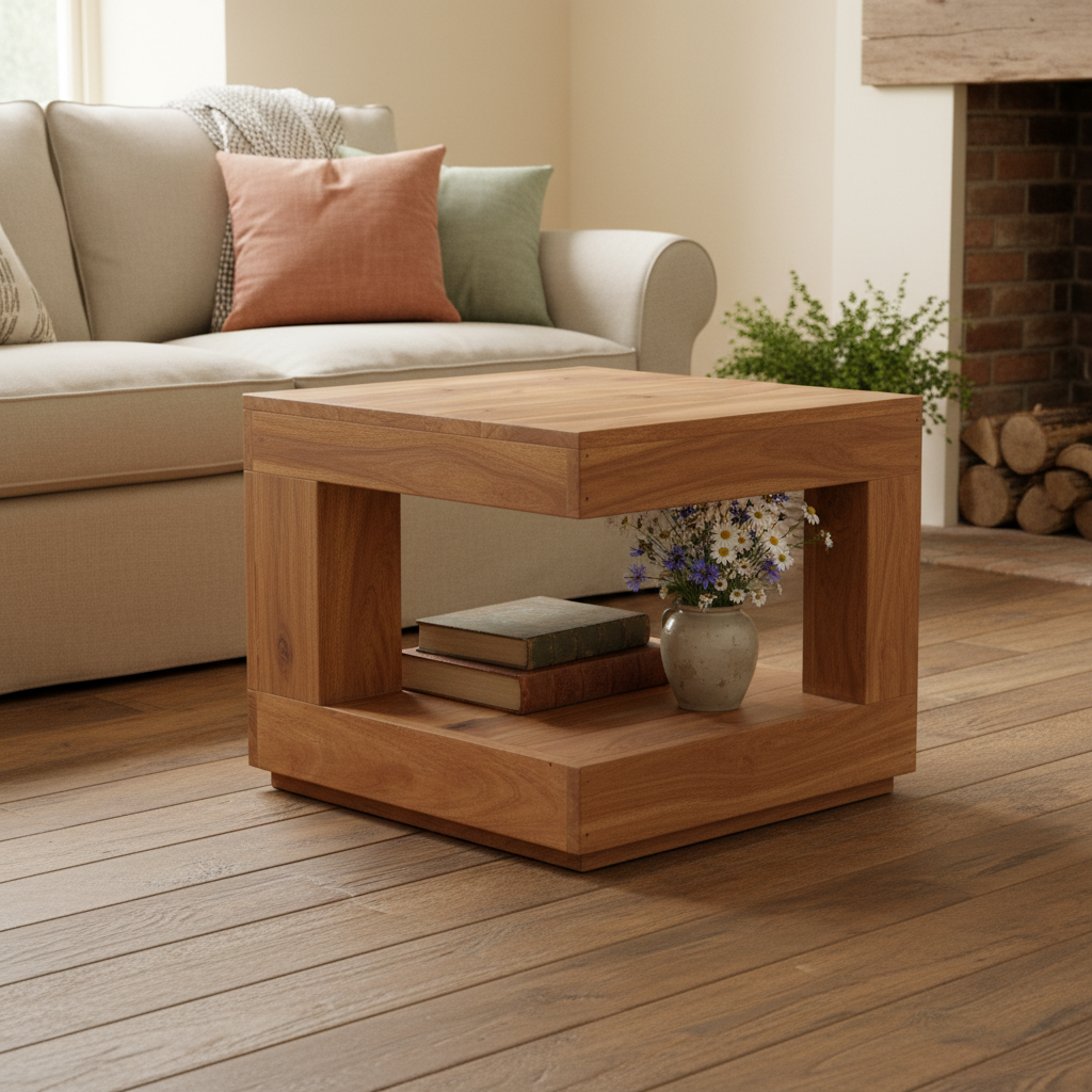 Salontafel in landelijke woonkamer