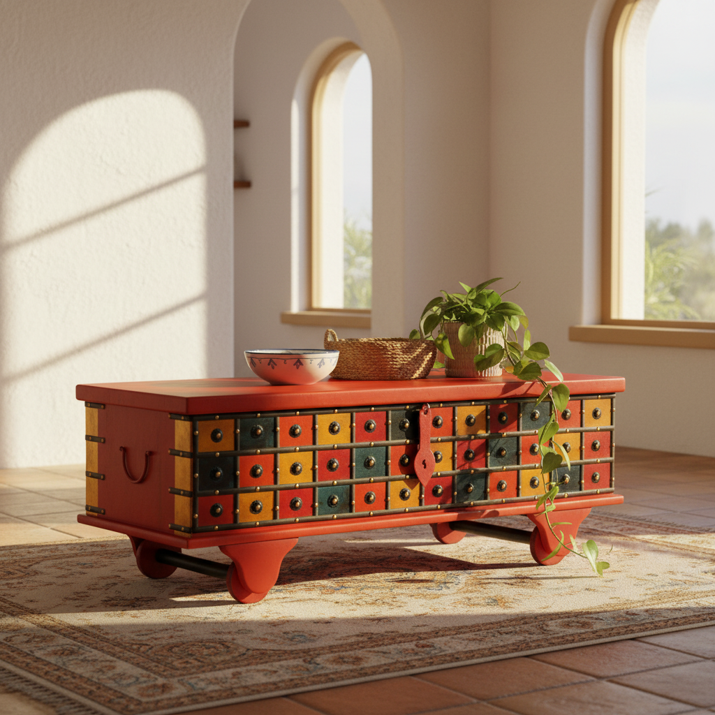 Salontafel in mediterrane woonkamer