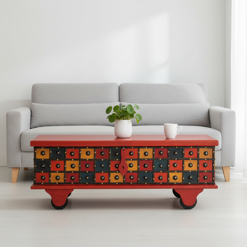 Salontafel in Scandinavische woonkamer