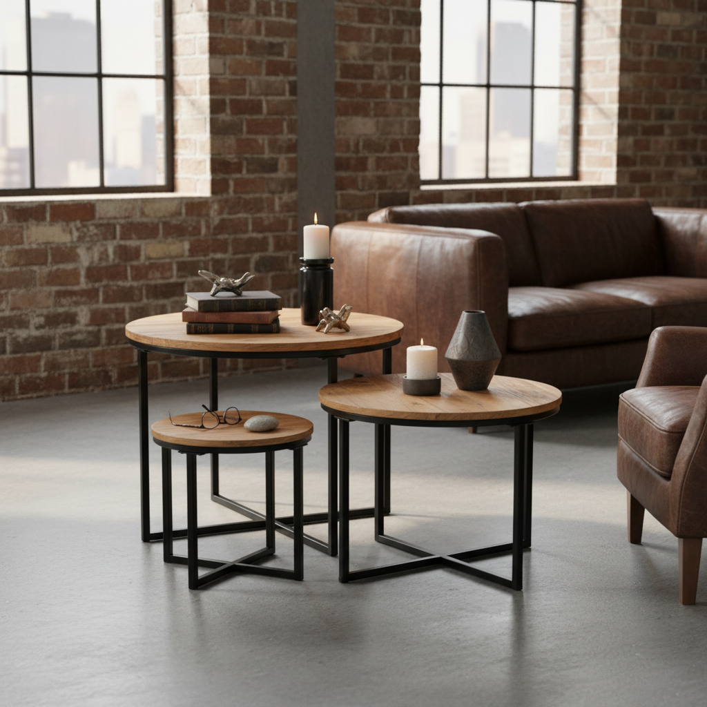 Salontafels in industriële loft