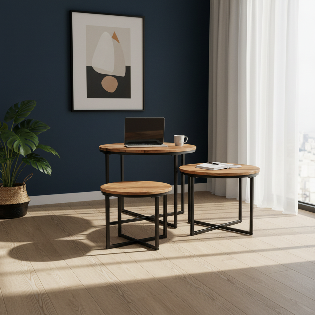 Salontafels in modern appartement