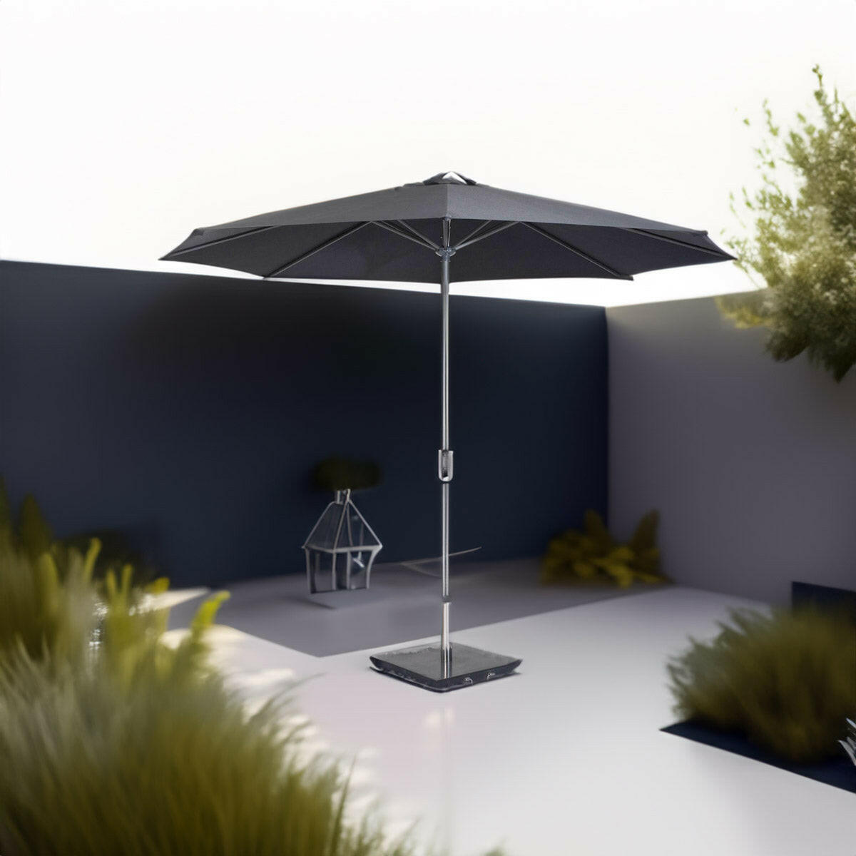 Parasol Salou antraciet, Ø3m.