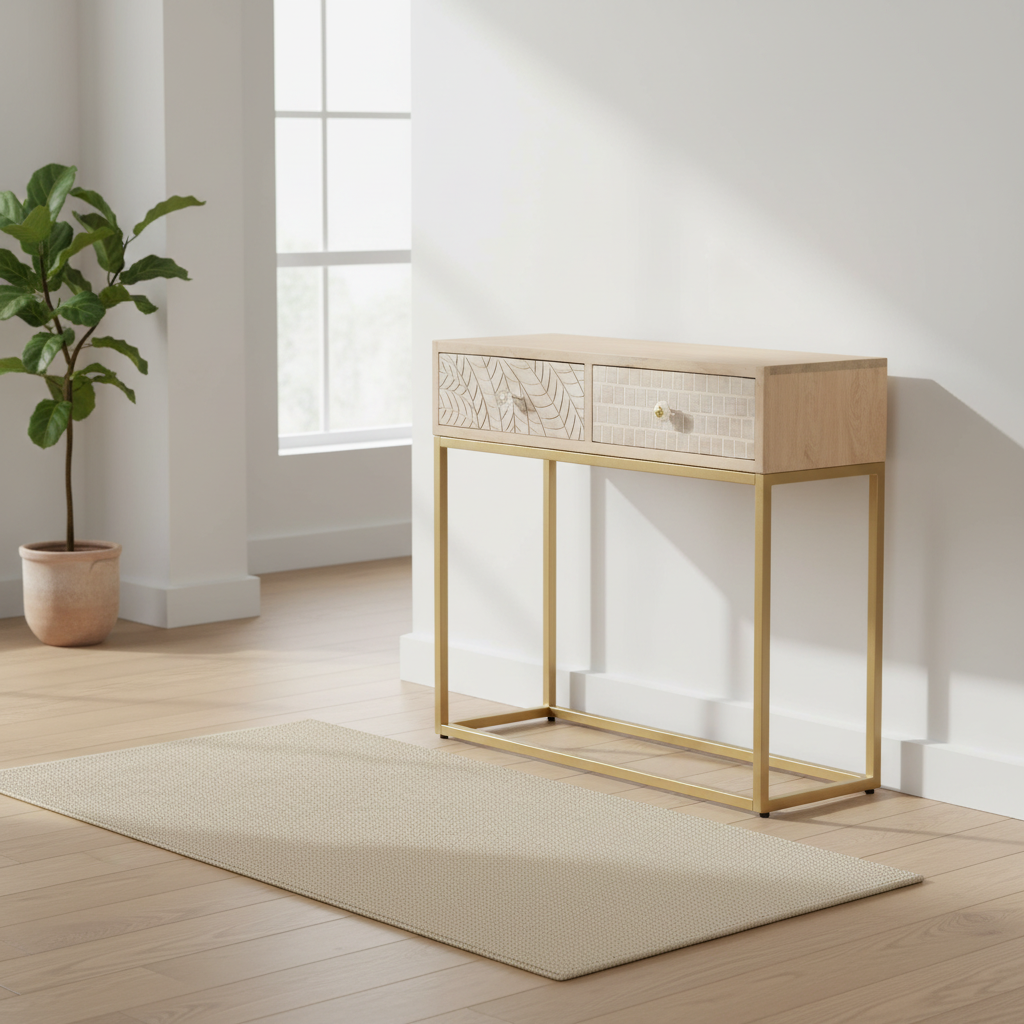 Scandinavian hallway setting