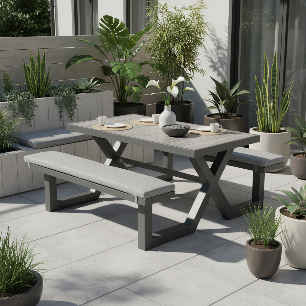 Scandinavisch minimalistische patio