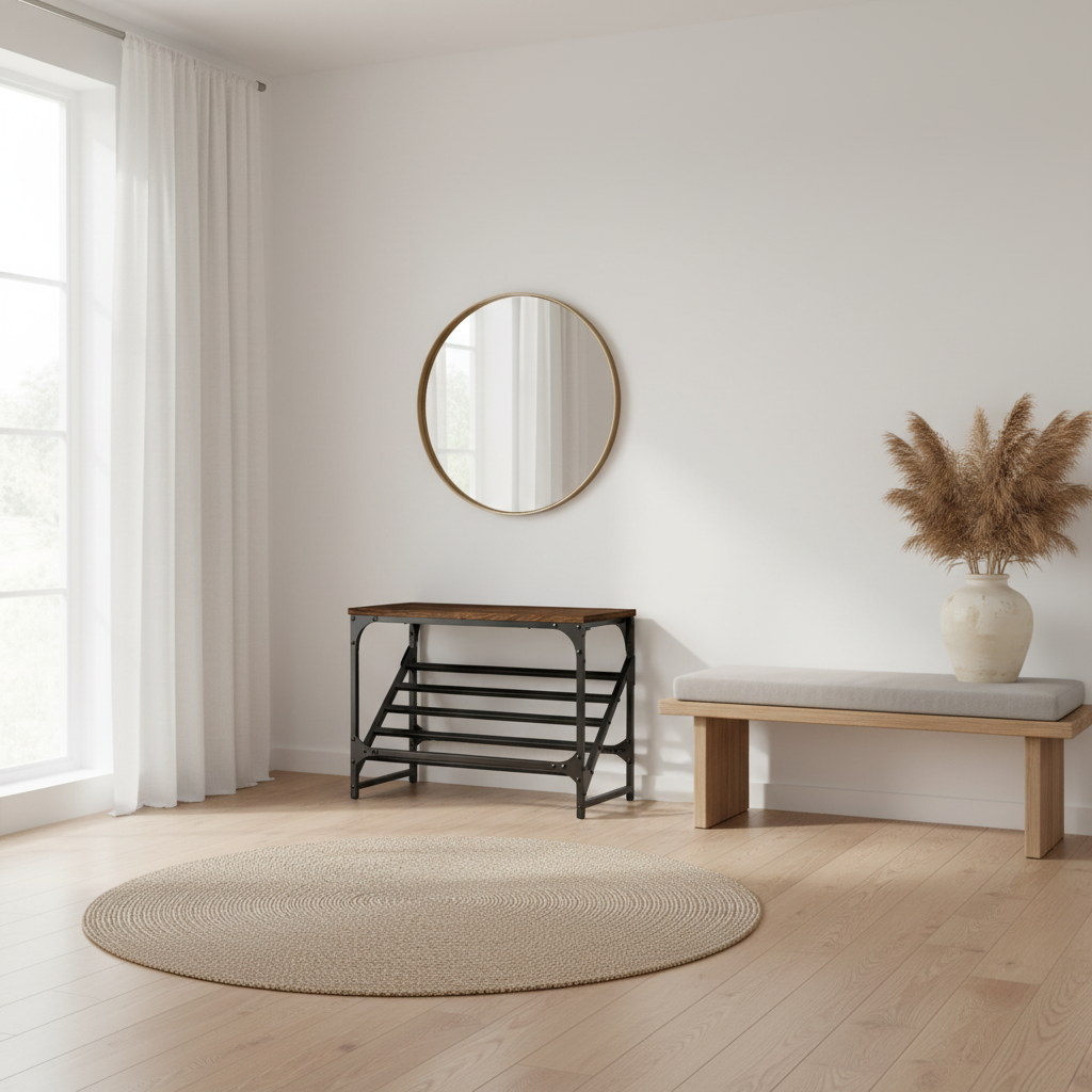 Scandinavische entree met leeg Klevora