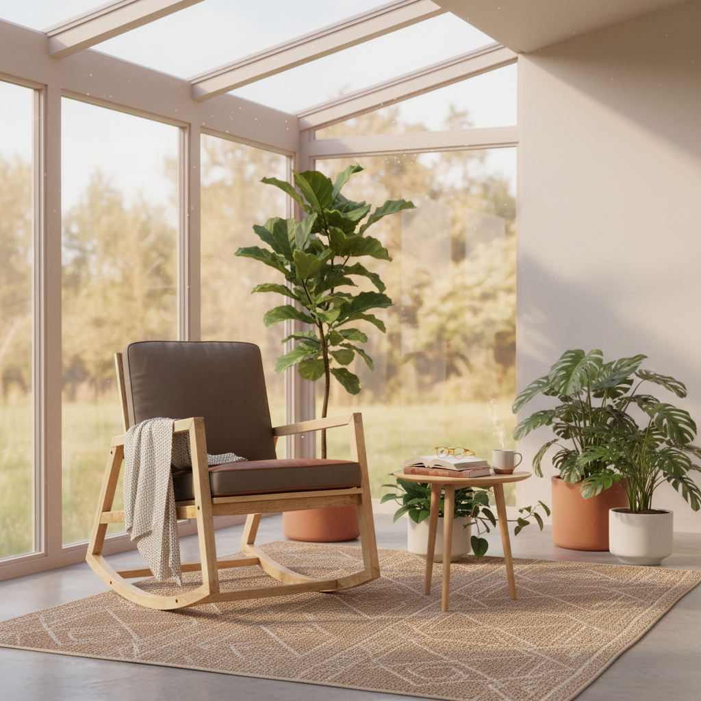 Schommelstoel in serre