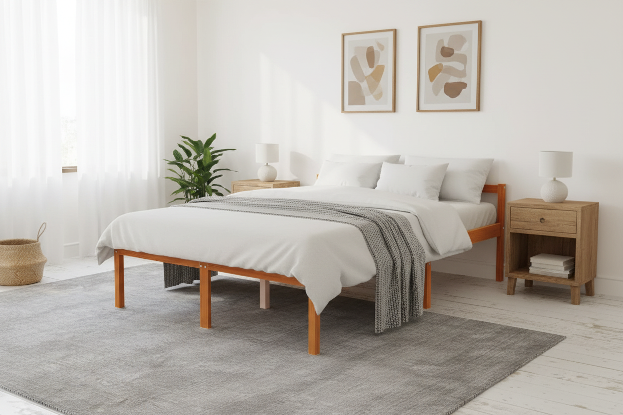 Seniorenbed in lichte slaapkamer