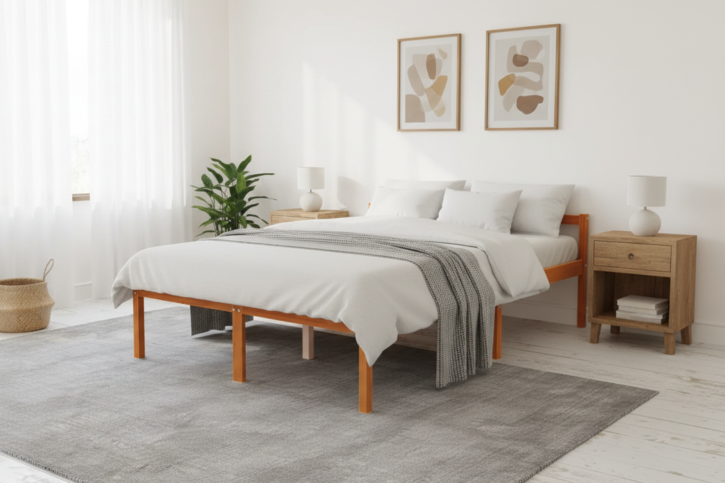 Seniorenbed in lichte slaapkamer