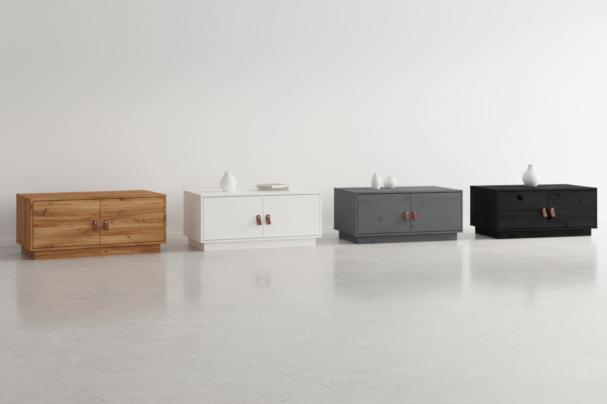 Showroom alle 4 varianten op vloer