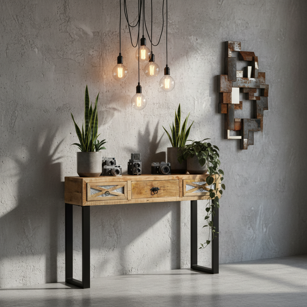 Sidetable in industriële loft