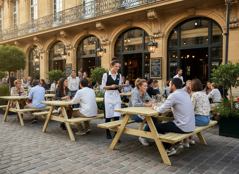 6-PACK SMART picknicktafel 180 cm KING ®