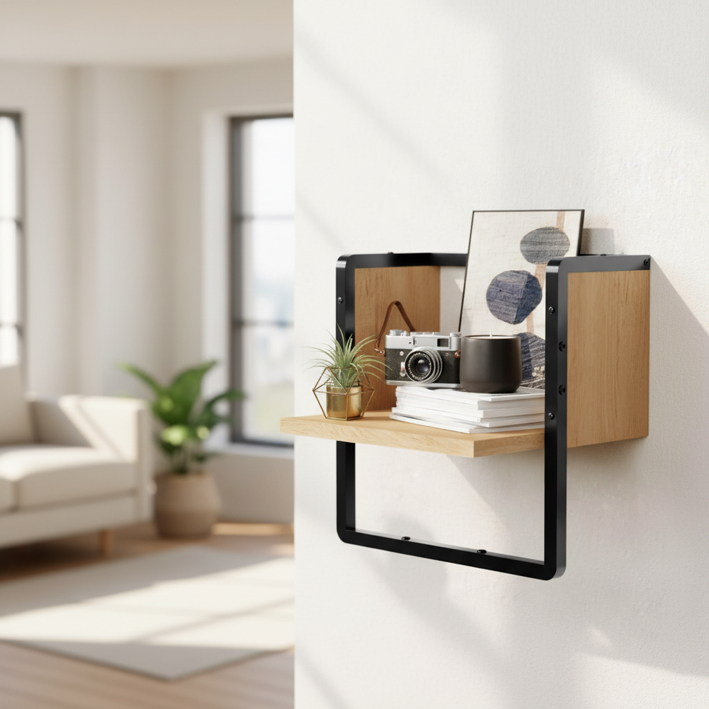 Sonoma eiken wandschap - Met airplant en vintage camera