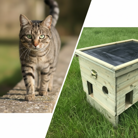 Square cat and cat house