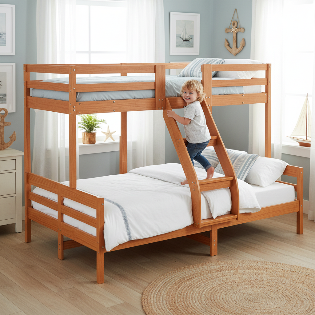 Stapelbed in coastal slaapkamer