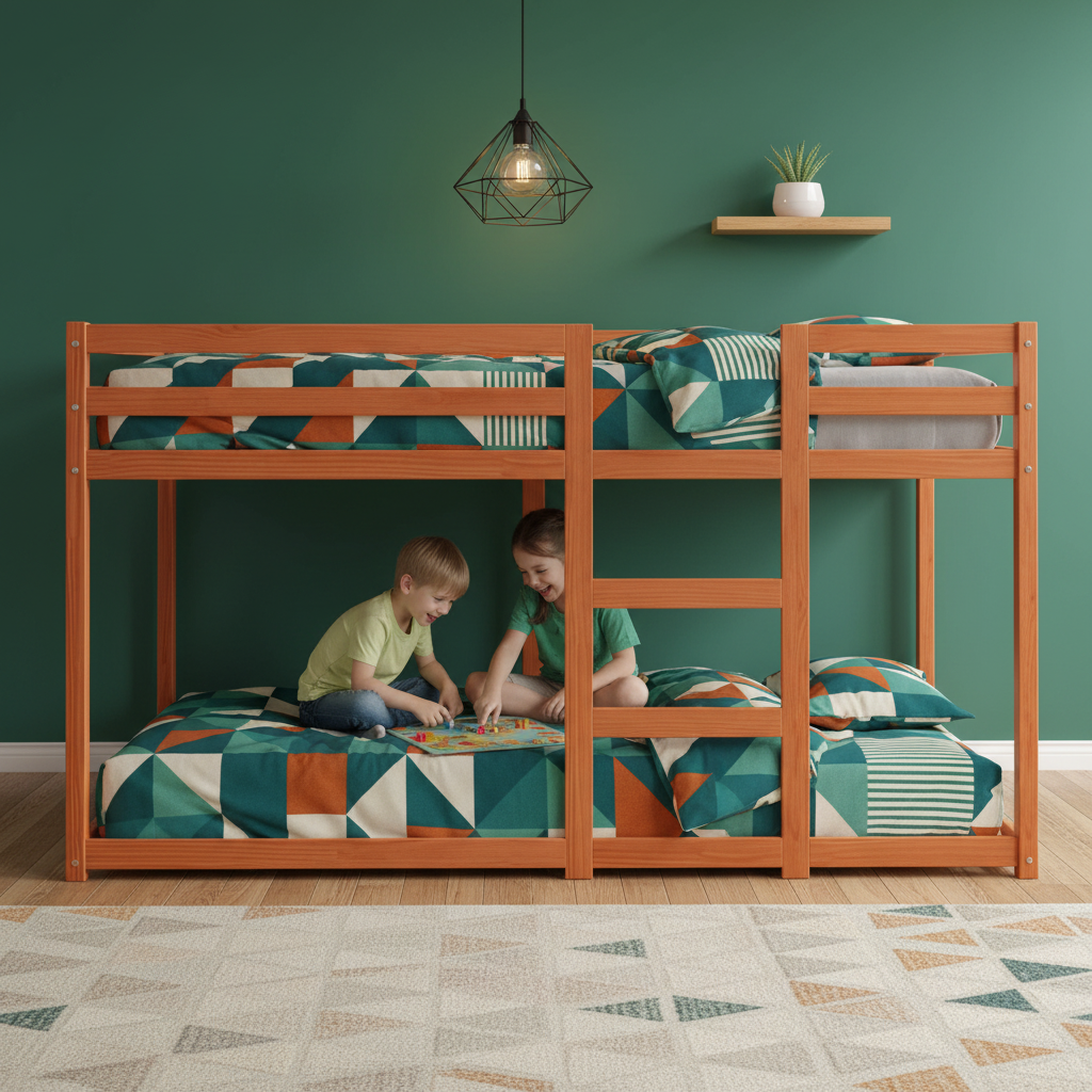 Stapelbed in moderne kamer