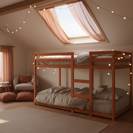 Stapelbed in zolderkamer