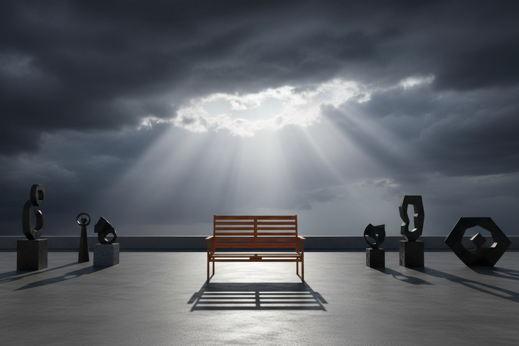 Stormy Sculpture Garden